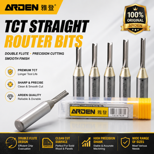 Arden TCT Tungsten Carbide Tipped Straight 2 Flute CNC Router Bit Milling Cutter